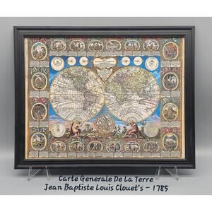 Old world map - Carte Generale De La Terre - Jean Baptiste Louis Clouet